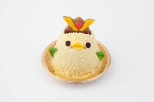 ひよこ型スイーツ「こどもの日ぴよりん」濃厚チョコプリン×バナナババロア、兜を被ったぴよりんパフェも｜写真1