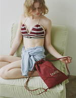 スナイデル25年夏スイムウェア、胸元リボンのラッシュガード付き水着やフリル華やぐ2WAYワンピ｜写真7