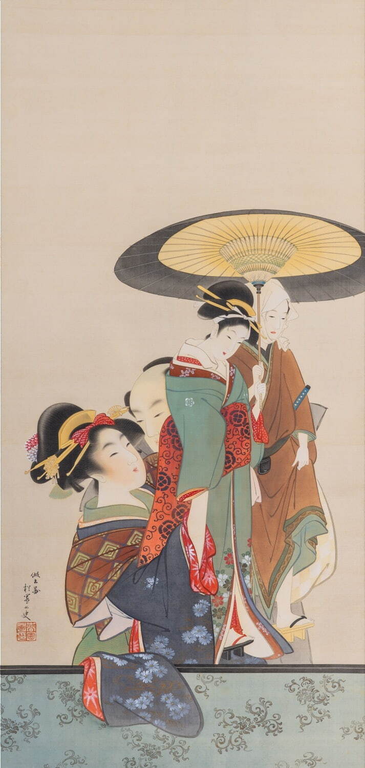 上村松園 《人形遣之図》 明治-大正時代 20世紀
福田美術館蔵 ［嵯峨嵐山文華館・後期展示］