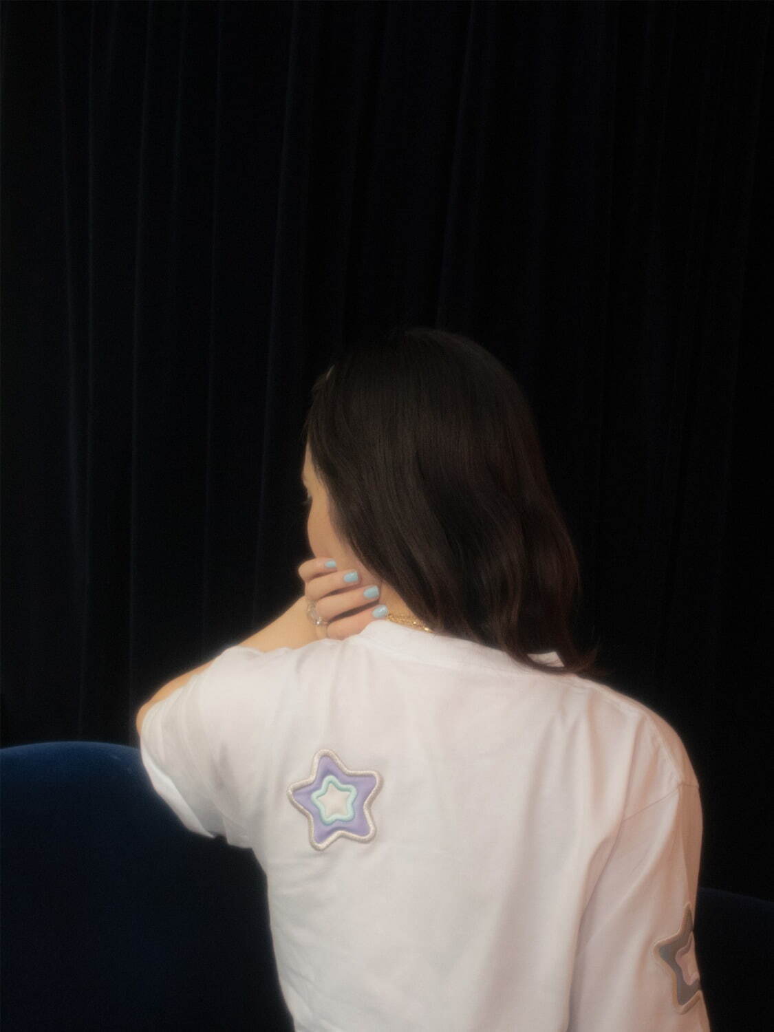 キワンダキワンダ“星モチーフ”のアップリケ刺繍Tシャツ、スターの色や数をカスタムしてオーダー｜写真4