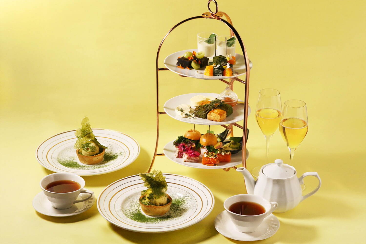 「Café 1894 アフタヌーンティー ～和茶×季節のお花のマリアージュ～」1名 5,500円※注文は2名～。