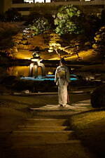 旧芝離宮恩賜庭園で「旧芝離宮夜会」庭園全体を彩る光と音のライトアップショー｜写真7