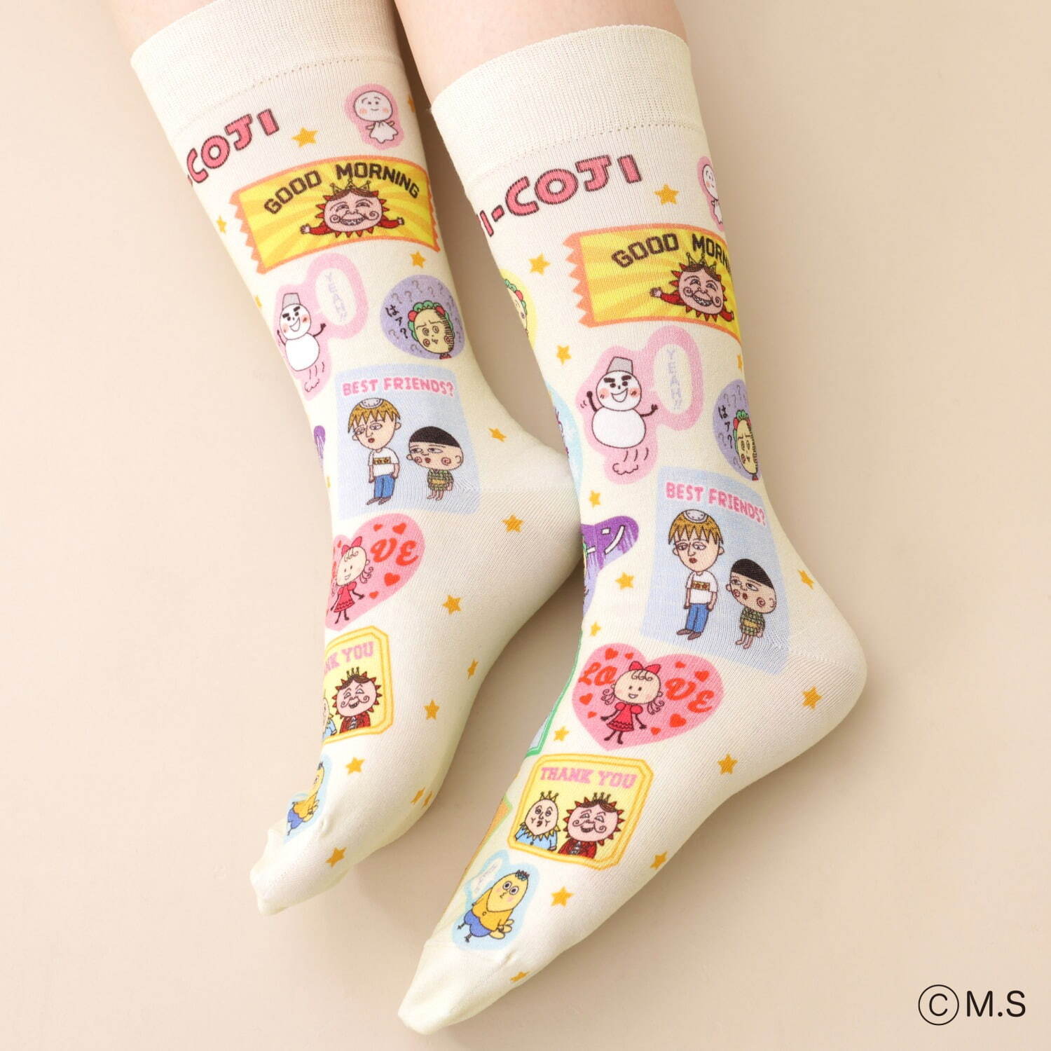 写真23/27｜さくらももこ×靴下屋、ちびまる子ちゃん刺繍ソックス