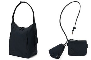 スタジオ ニコルソン×POTRのナイロンバッグ、拡張マチ付きボンサック＆首から下げるミニポーチ