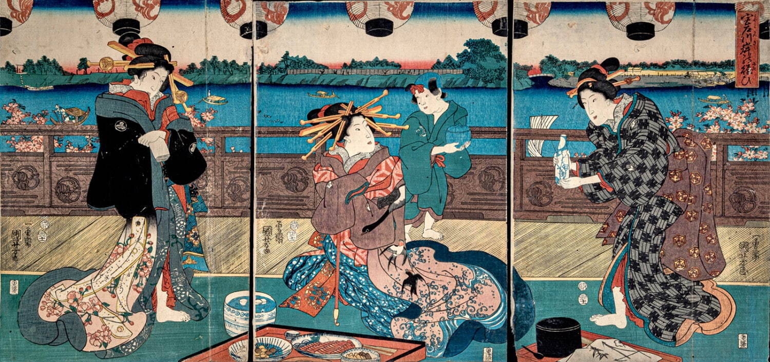 歌川国芳 《宮戸川岸の賑ひ》
安政2年(1855年) ［前期展示］