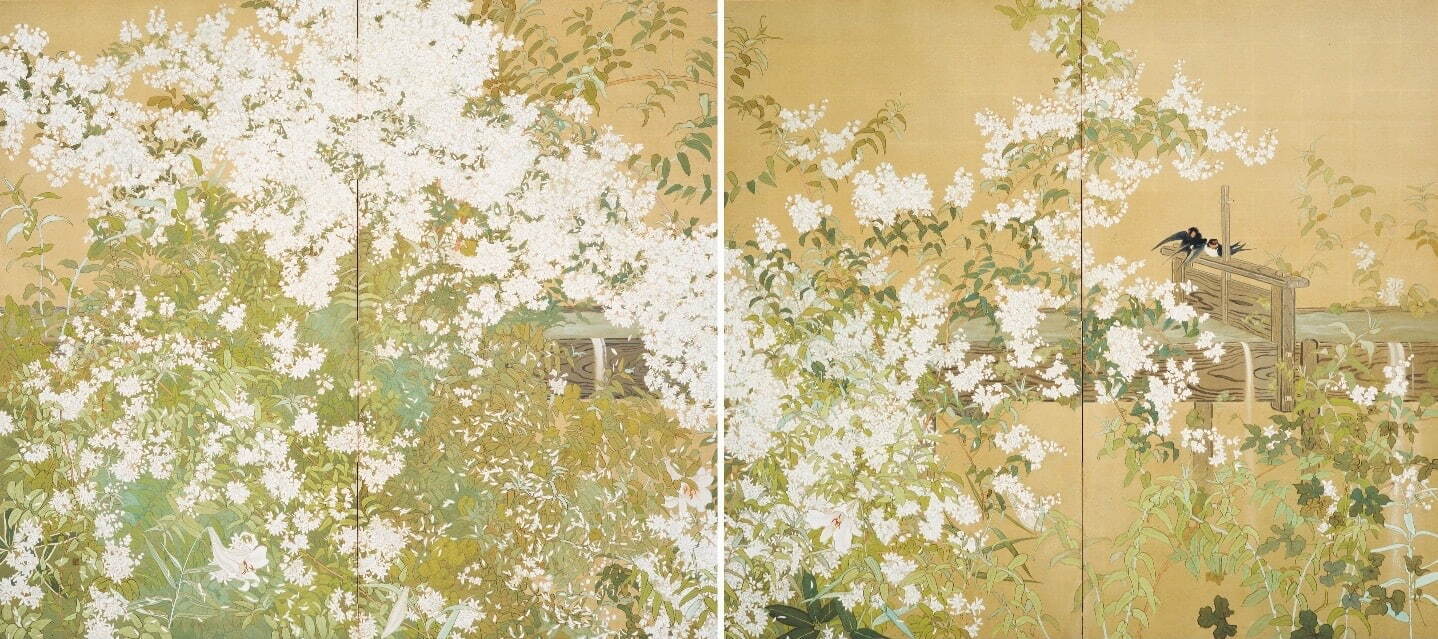 石崎光瑤 《筧》 大正3年(1914年) 南砺市立福光美術館蔵