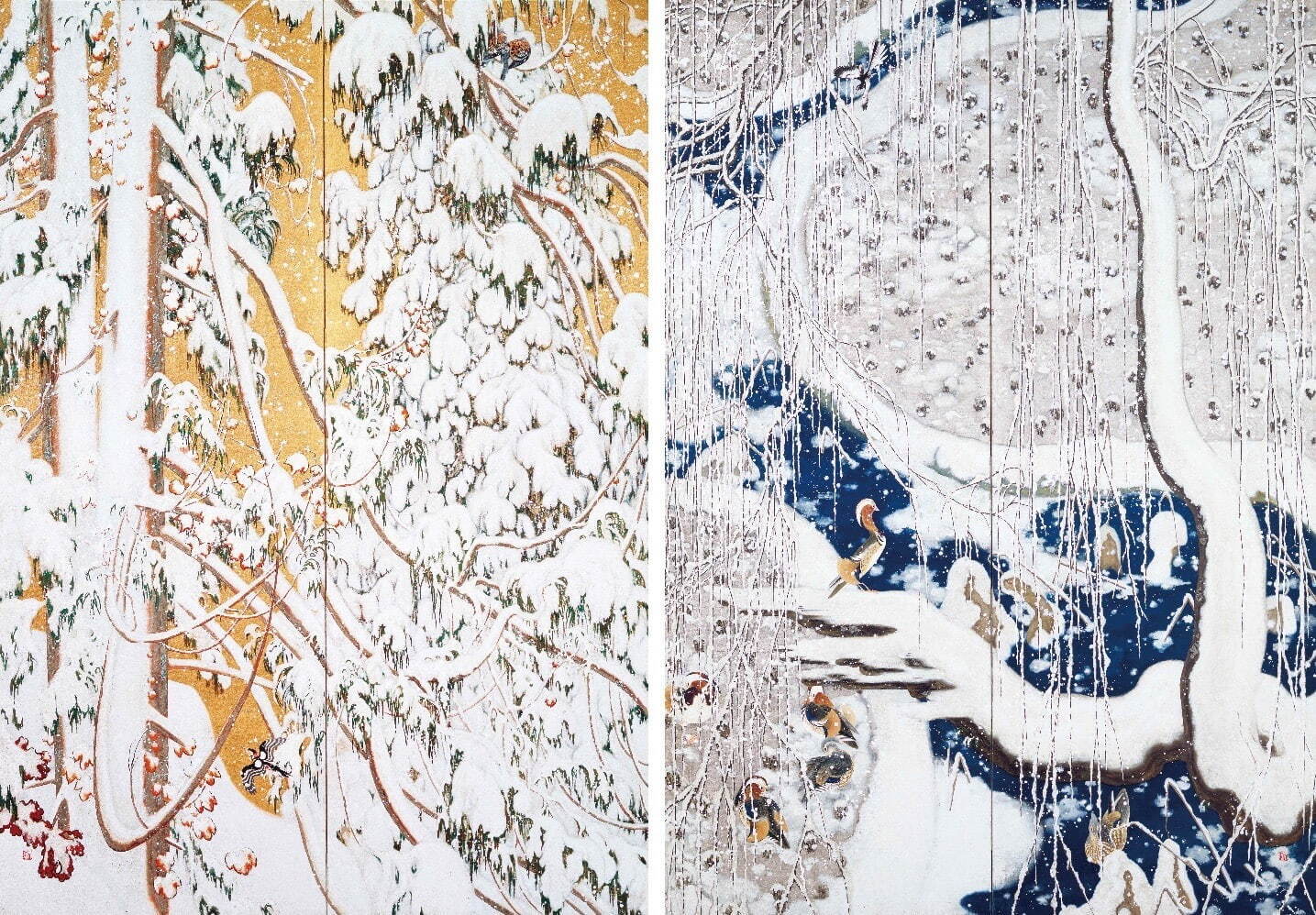 石崎光瑤 《雪》 大正9年(1920年) 南砺市立福光美術館蔵