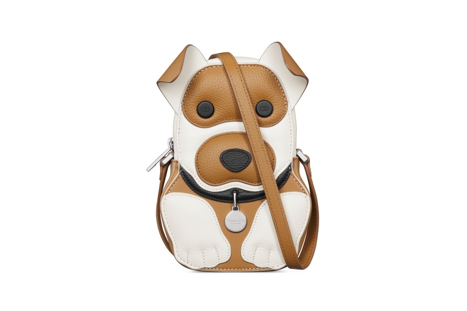 クロスボディバッグ｜ディオールの“犬型”メンズバッグ＆ミニポーチ、耳や首輪もレザーで表現
