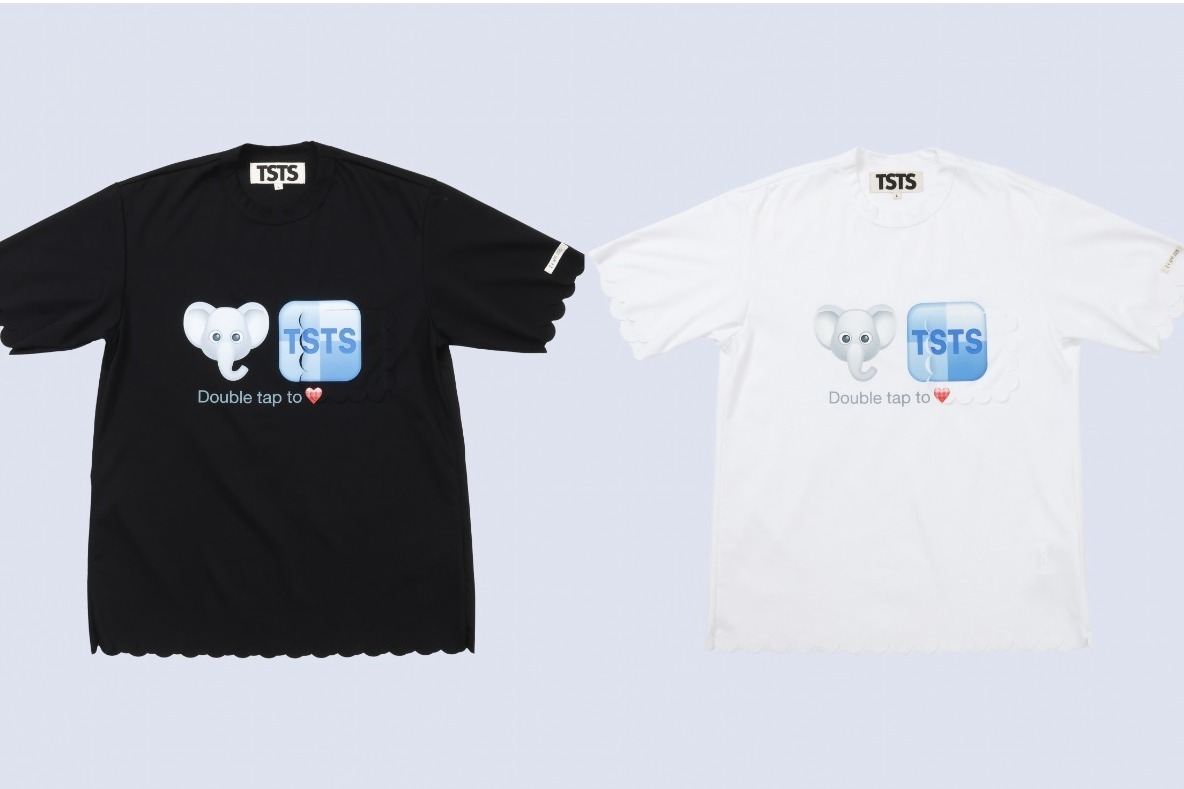 TSTS“白い象”絵文字Tシャツがドーバー銀座で、村上隆の作品着想もくもくカッティング