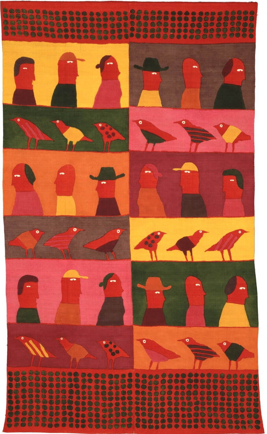 柚木沙弥郎 《ならぶ人ならぶ鳥》 1983年 世田谷美術館