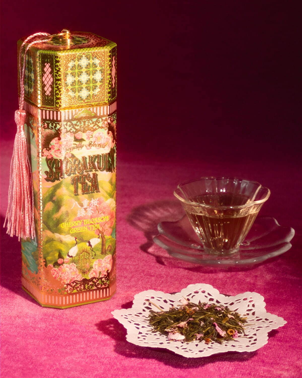 「小楽園のお茶箱 八重桜緑茶」30g 3,900円