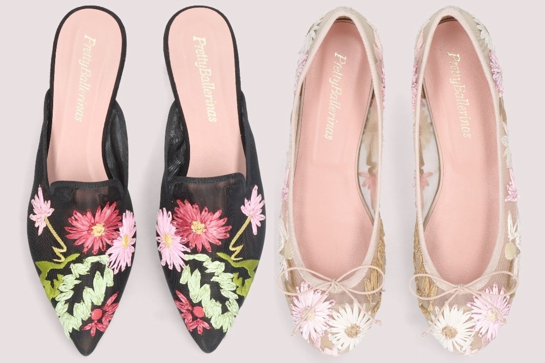 プリティ・バレリーナ“花咲く刺繍”シューズ、チュールのフラットサンダルやミュールなど｜マロニエゲート銀座1