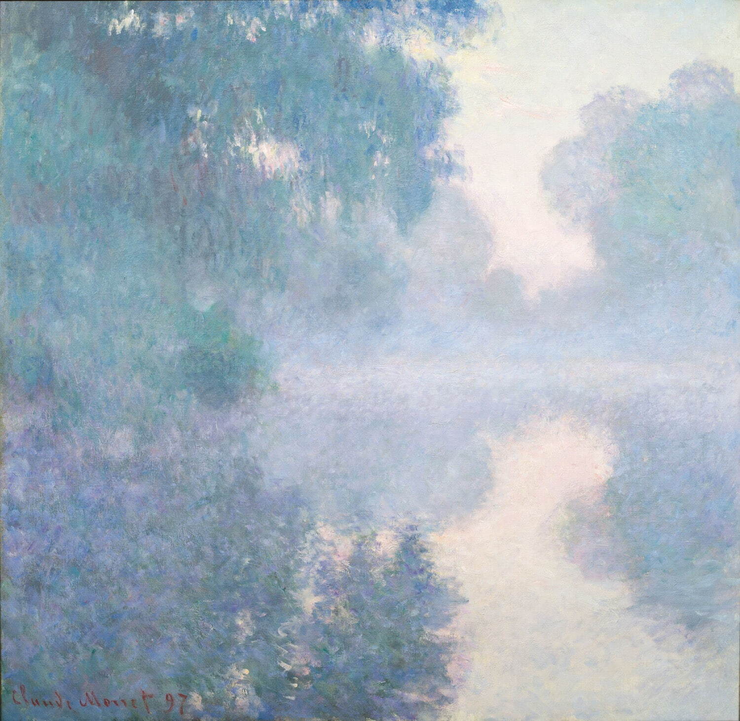 クロード・モネ 《ジヴェルニー近くのセーヌ河支流、日の出》 1897年 油彩／カンヴァス マルモッタン・モネ美術館、パリ(エフリュシ・ド・ロチルド邸、サン＝ジャン＝キャップ＝フェラより寄託) © musée Marmottan Monet / Studio Christian Baraja SLB