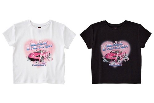 マウジー×ブラック アイ パッチ ウーマン、“ハートロゴ”のピタッとTシャツやフリルキャミソール