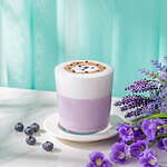 猿田彦珈琲“ブルーベリー＆ラベンダー香る”パープル色ラテ＆爽やかマンゴーラッシー｜写真1