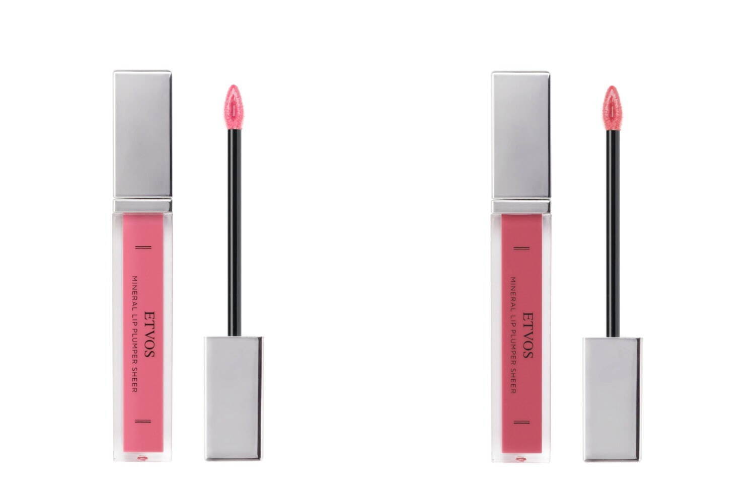 (左から)ミネラルリッププランパー シアー キャンディベリー,シアーレッド 6.7g 各3,300円＜限定品＞