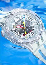 スウォッチ“クラゲ着想”スケルトン腕時計、クリアブルーやイエローなどダイバーズウォッチ全5色｜写真10