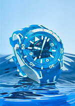 スウォッチ“クラゲ着想”スケルトン腕時計、クリアブルーやイエローなどダイバーズウォッチ全5色｜写真15