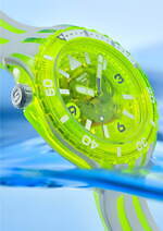 スウォッチ“クラゲ着想”スケルトン腕時計、クリアブルーやイエローなどダイバーズウォッチ全5色｜写真6