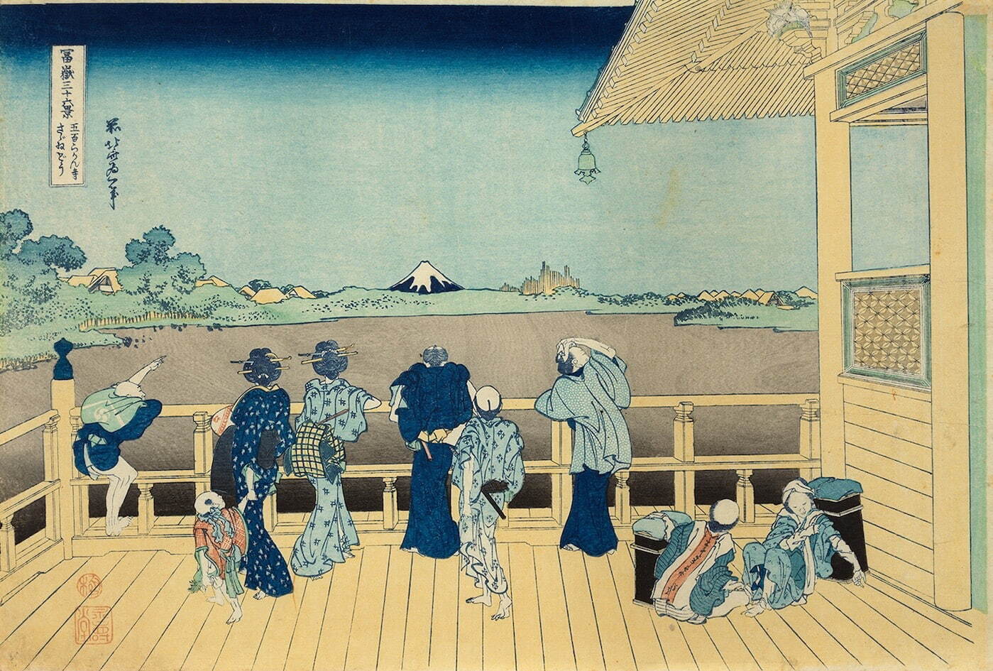 葛飾北斎 《冨嶽三十六景 五百らかん寺さゞゐどう》 すみだ北斎美術館蔵 ［通期展示(半期で同タイトルの作品に展示替え)］