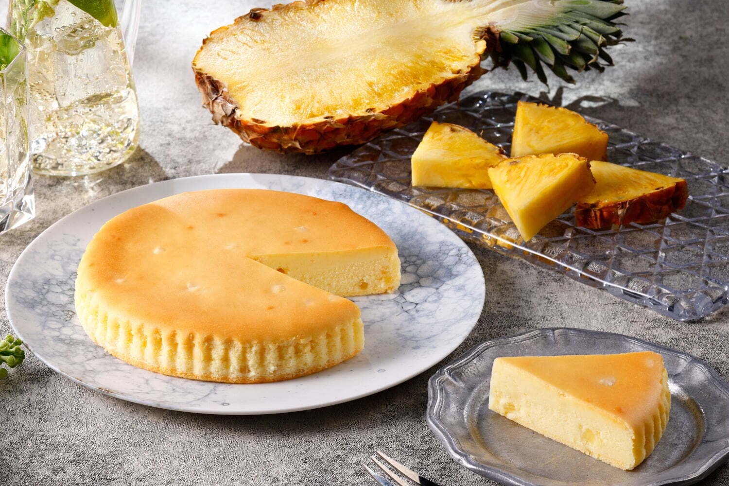 チーズケーキ｜チーズガーデン夏限定「御用邸パイナップルチーズケーキ」初のトロピカルフレーバー、限定パフェも