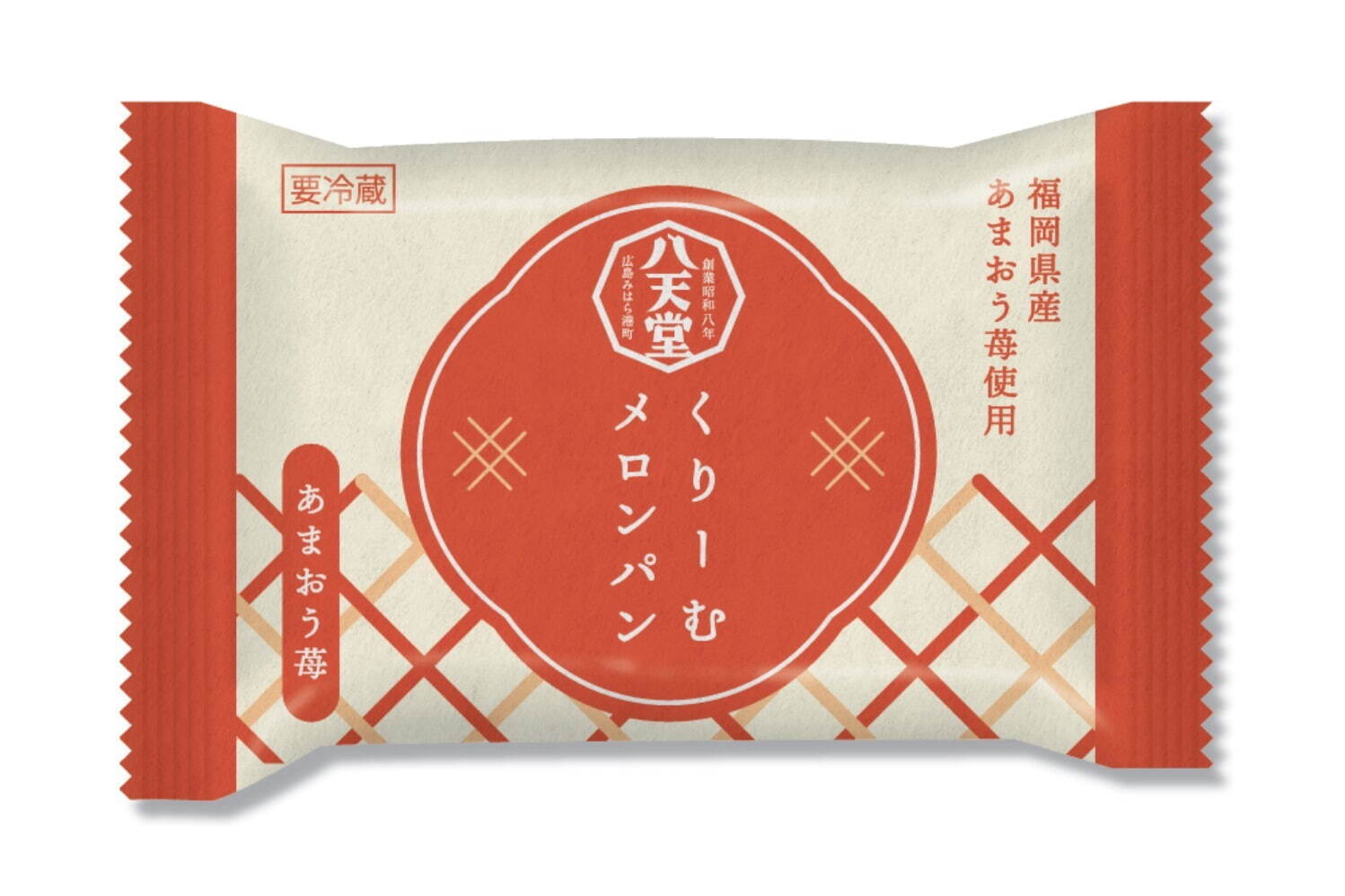 「くりーむメロンパン あまおう苺」1個 400円