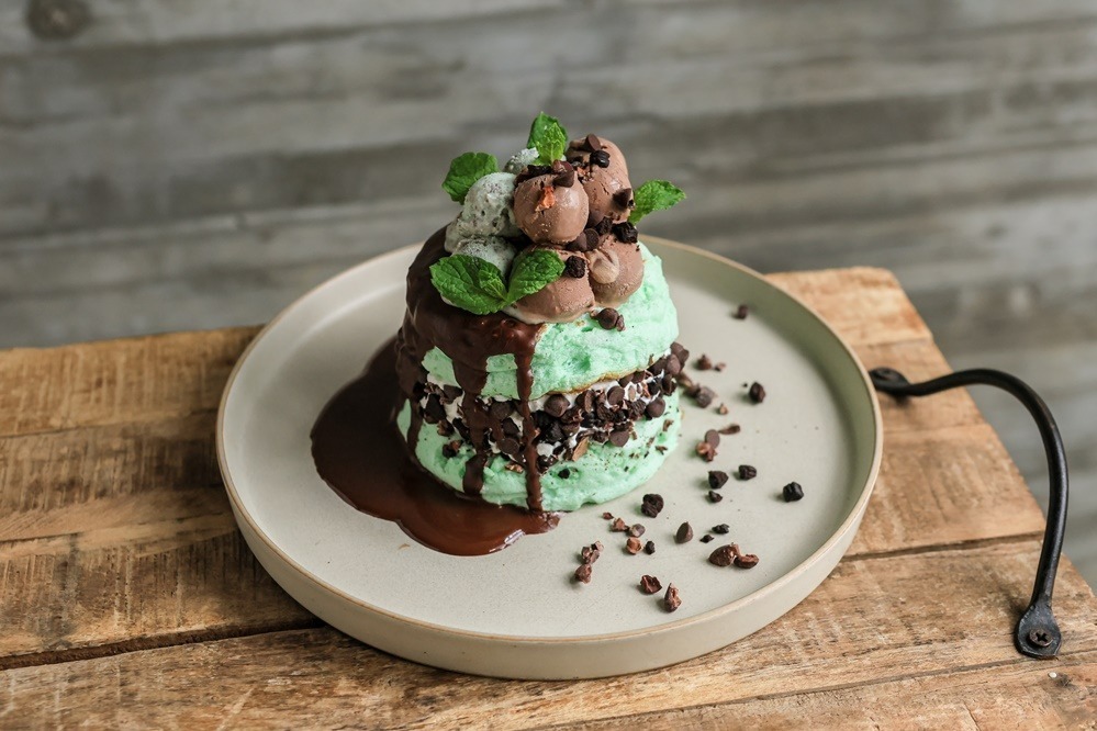 512 カフェ＆グリル「ふるぷるチョコミントパンケーキ」1個 1,900円