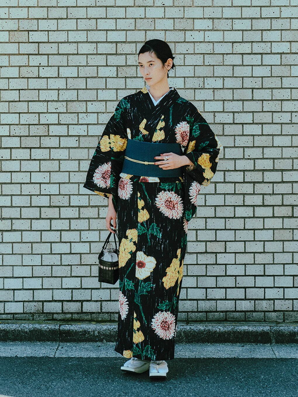 KEITAMARUYAMA × Ameri BLACK FLOWER YUKATA 38,500円