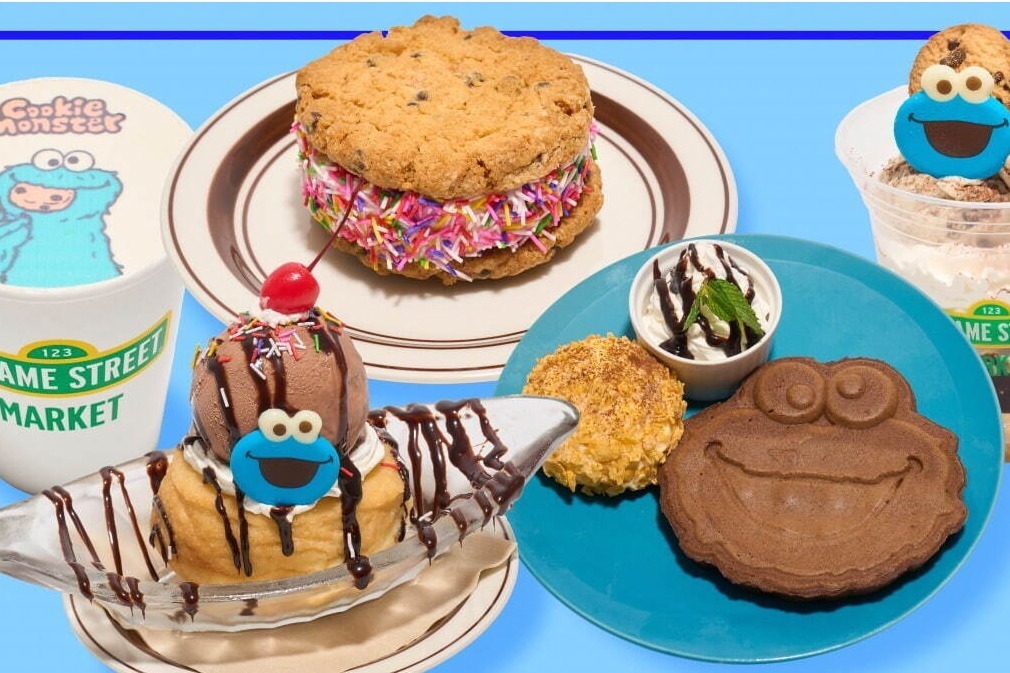 スイーツ(デザート・おやつ)｜セサミストリートマーケット「クッキーモンスター」主役の夏スイーツ、ドーナツサンデーやパフェなど