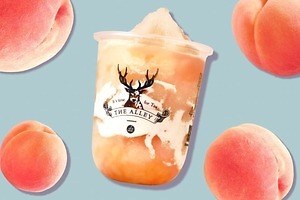 台湾発・ジ アレイ初夏ドリンク、“ピーチ果汁×ヨーグルト”の爽快デザートティー「ピーチティーグルト」