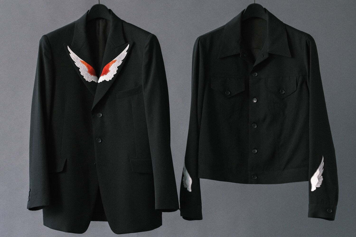 ヨウジヤマモト プール オム"羽モチーフ刺繡"のテーラードジャケット＆ブルゾン、大阪高島屋で