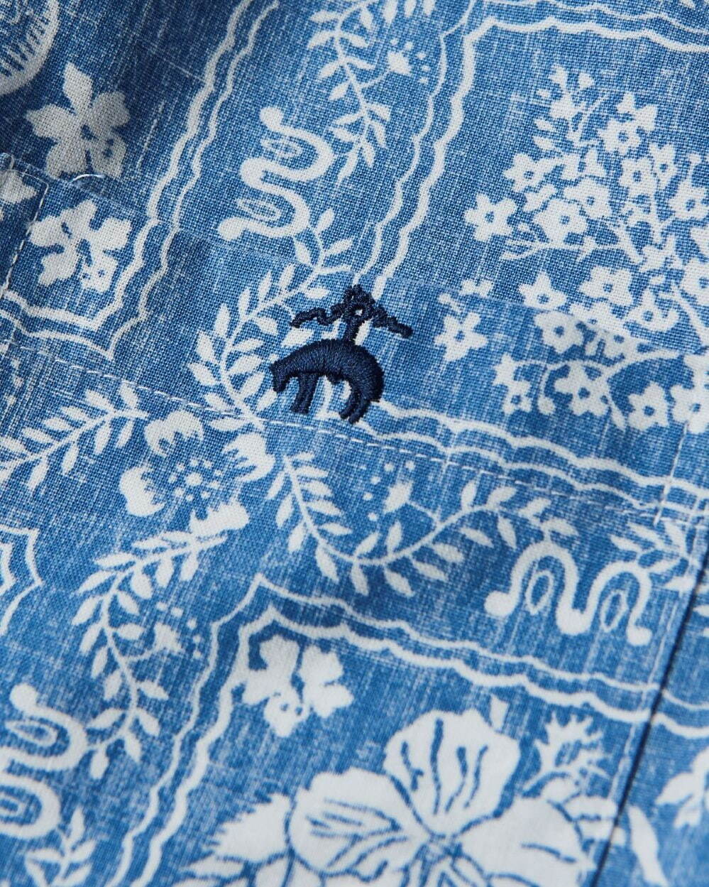 ブルックス ブラザーズ“ハワイの花＆鳥”メンズシャツ、アロハ