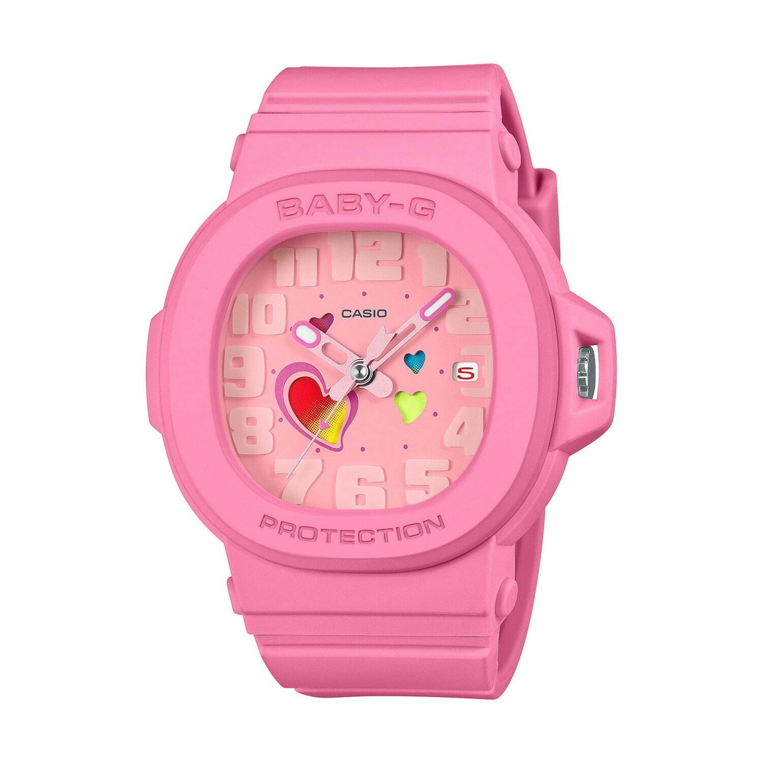BABY-G“ハートの色が毎日変わる”腕時計、キューピットの矢