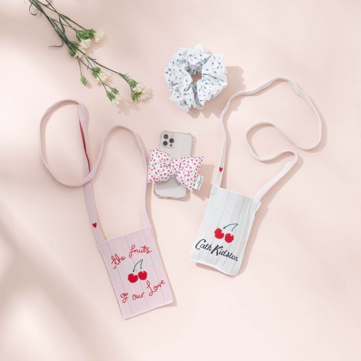 「Me-Knitty」チェリー(アイボリー/ピンク) 各4,620円