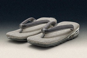 雪駄×スニーカー「雲駄」エディフィスとコラボ新作、“月面を歩く”軽さと雲のような鼻緒