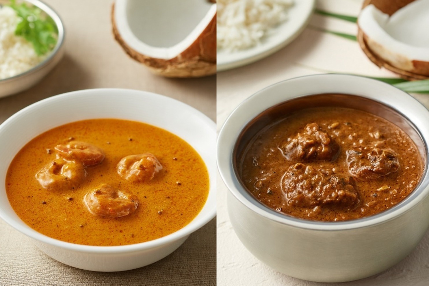 無印良品「本格スパイシーカレー」新作、“ごろっとチキンor海老入り”ココナッツミルクベース