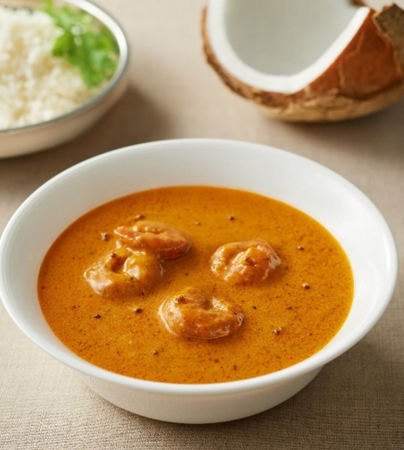 「ローストプラウンのスパイシーカレー」180g(1人前) 350円