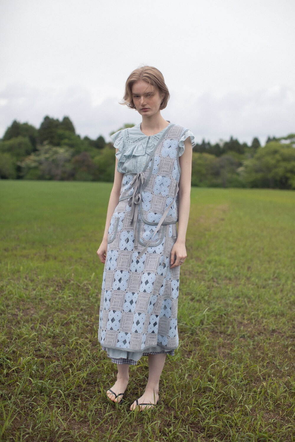 エンジニアド ガーメンツ×ビームス ボーイのクロシェ編みベスト＆スカート、軽やかな重ね着ウェア｜写真3