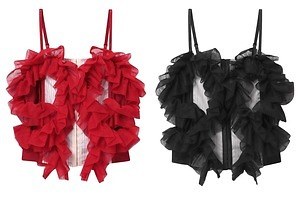 アンフィ×ホウガ“フリルたっぷり”ランジェリー、コルセット着想ブラジャーやショーツも