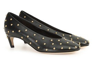 セルジオ ロッシ“金色スタッズ”のドット柄シューズ、ヒールパンプス＆レザースリッパ | セルジオ ロッシ