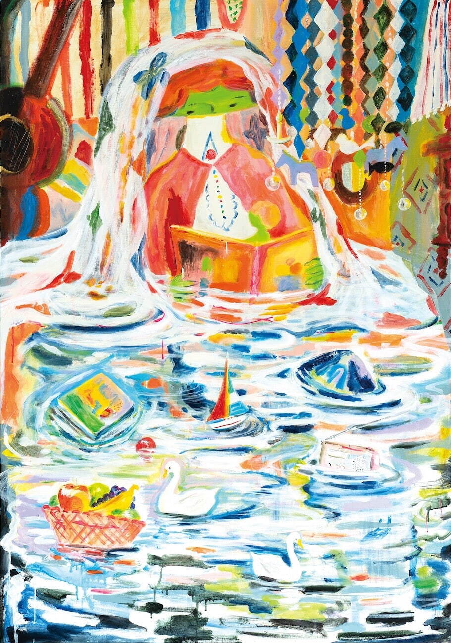 荒井良二 《名前の知らないわたしと誰かが聞いている》 2023年
©Arai Ryoji