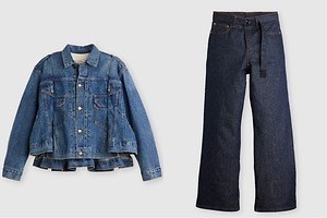 リーバイス×sacai - 3種デニムジャケットをドッキング、7ポケット仕様のバギージーンズも