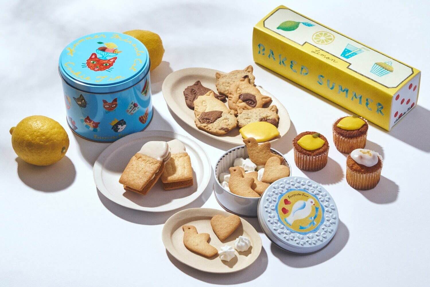 紅茶｜フェアリーケーキフェア「瀬戸内レモンスイーツ」“きゅんと甘酸っぱい”レモン＆ネコ型クッキー缶など