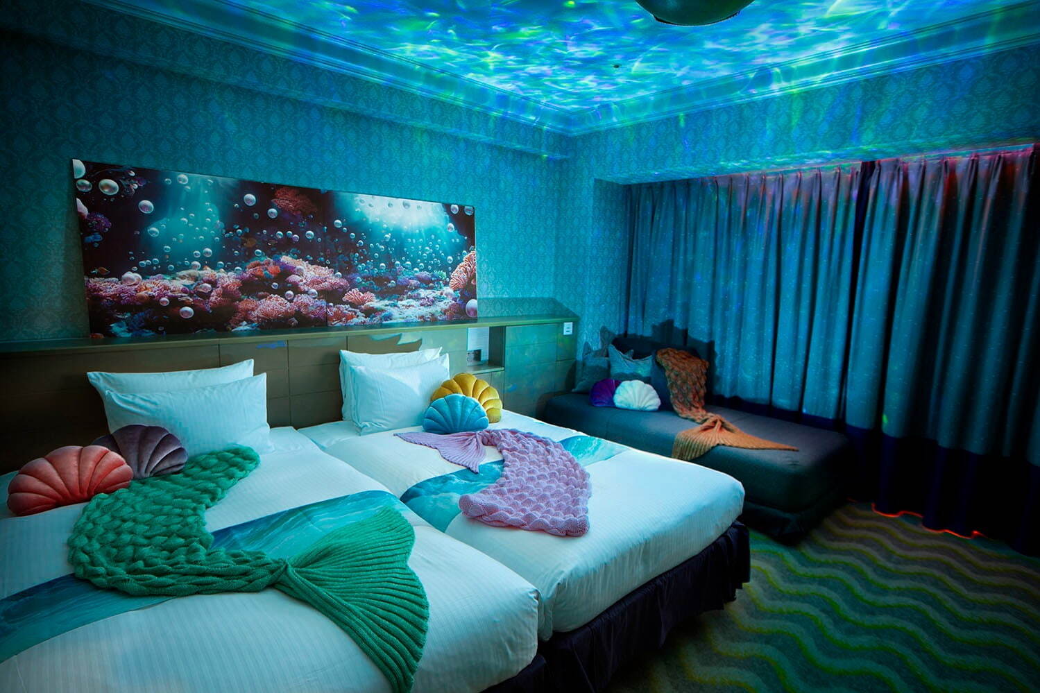 宿泊プラン｜ホテルオークラ東京ベイ「マーメイドルーム」神秘的な“海中宿泊”を体験できる新コンセプトルーム