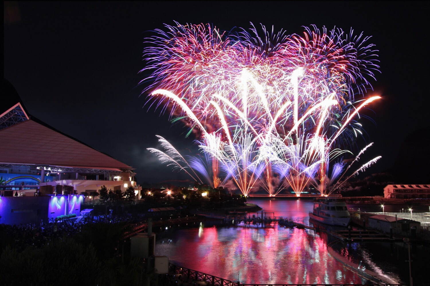 横浜・八景島シーパラダイス「花火シンフォニア」音楽とシンクロする2,500発の花火｜写真1