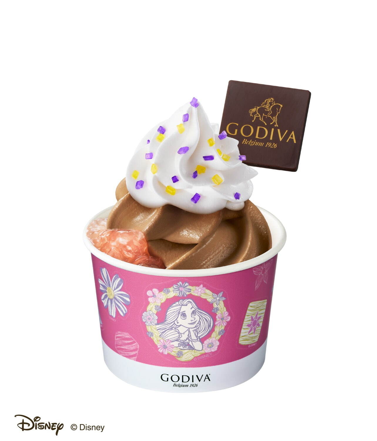 「ソフトクリーム ピーチジュレ＆チョコレート」ワッフルコーン 790円／125g、カップ 790円／125g
※全国のソフトクリーム取扱店にて販売。
