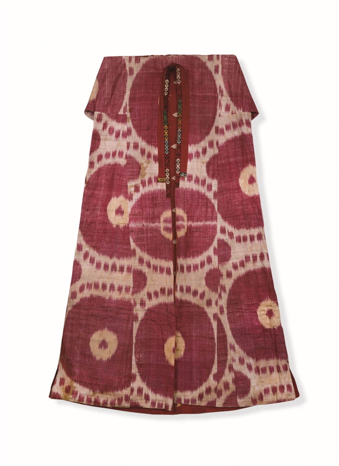 「幾何文経絹緯木綿経絣チャパン(衣服)」 トルキスタン(アフガニスタン)