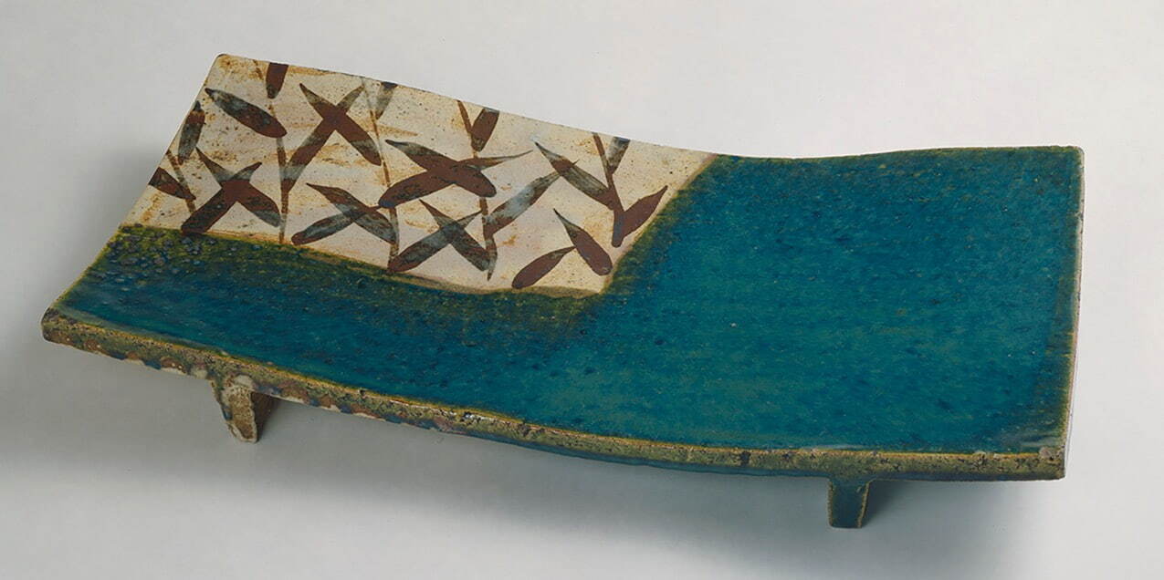 北大路魯山人 《織部俎板盤》 1949年
陶器 京都国立近代美術館