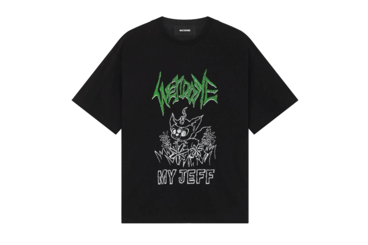 「ブラック マイ ジェフ プリントTシャツ」