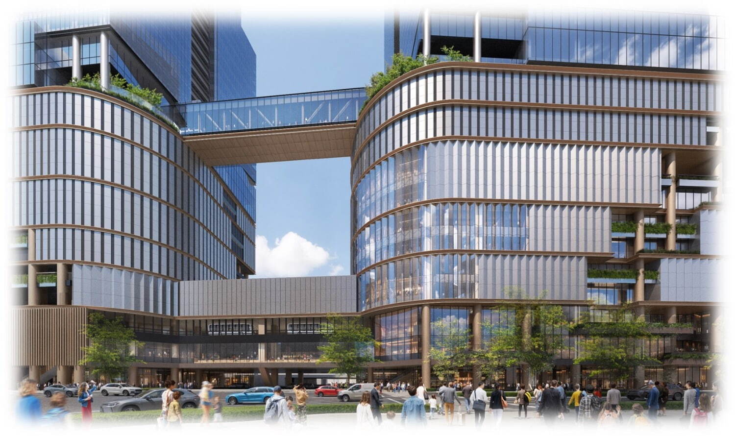 南北歩行者ネットワークと空中回廊 イメージ
デザインアーキテクト：株式会社日建設計・SKIDMORE, OWINGS ＆ MERRILL LLP